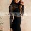 B33748A Autumn korea fashion ladies sheer lace elegant formal dress