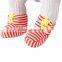 stripe pattern super soft thick warm newborn baby shoes