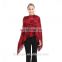 wholesale spring summer latest girls fancy tops hollow out tassle pullover poncho