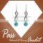 Cheap Wholesale Stainless Steel Infinity Drop Earrings with Shambhala Balls Women's Wedding Jewelry Gifts