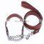 Leather Pet Collar And Leash with OEM ODM