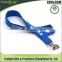 New arrival custom cheap printed polyester blue lanyards no minimum order