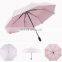 High Quality Fully Automatic Women Umbrella Beautiful Rose Eiffel Tower Painting Foldable Umbrellas CJUB-012