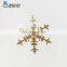 High Quality Christmas Decoration Supplies Type Gold Plated Metal Snowflake Hanging Ornament