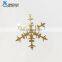 New Idea Custom Glossy Golden Hollow Out Metal Snowflake Ornament For Christmas Decorative