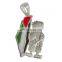 key shape Gold Handala Hanzala Palestine Flag Al-Aqsa Keyring