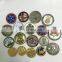 custom challenge coin and gold coin embossed with figures and animal or letter as souvenir coin