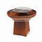 Patio heater wood burning metal fireplace with bbq grill