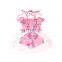 2019 New Arrival Halter Red Rose Ruffle Princess Girl Dress Flyaway Romper