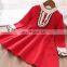 New 3 buckle wooden ear trim sweater dress girls skirt