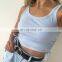 Summer Slim Render Short Top Sexy Women Sleeveless U Croptops Tank Tops Solid Black/White Crop Tops Vest Tube Top 4 Colors