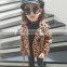 autumn winter baby girls leopard pu leather jacket fashion baker jacket wholesale casual children outfit