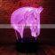 Interesting 3D Illusion Lamp LED Night Lights with Mustang Horse Shape