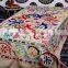 Indian Vintage Suzani Bed Cover Decorative Suzani Embroidered Tapestry Throw Suzani Blanket Handmade Suzani Flower Blanket