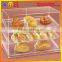3-shelf clear acrylic bread display cabinet/rack/shelves