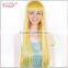 long light blue straight synthetic anime wig