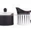 Luxury White Black  Line Ceramic Coffee shop Tea Cup Porcelain Dinner Afternoon Tea Set Restaurant Tableware
