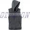 Custom design men's pullover grey blank sleeveless hoodie