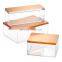 wholesale custom color acrylic display storage box with sliding cover lid