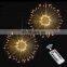 8function Christmas Wedding Decoration Hanging Led Lithium Battery Fireworks Starburst Fairy String Light