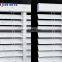Nature Wood Blade Blackout White Color PVC Motorized Remote Control Cordless Outdoor Duty Anti-UV Faux Wooden Venetian Blinds