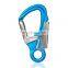 JRSGS Customized Aluminum Climbing Auto Locking Carabiner 35kN Climbing Gear Carabiner Clips Screwgate Snap Hook S7110TN