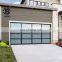 Customized glass panel aluminum frame insulated clear glass garage door