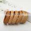 Hot Sale  braided rattan bangle bracelets blanks charms findings High Quality cheap wholesale
