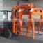 Forklift overhead concrete block clamp