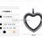 Peach heart shape magnet floating locket pendants DIY jewelry disc charms glass open pendant