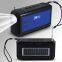 Outdoor Camping Party Solar Panel Energy Products Speaker with Left Right Flashlights Music Player USB TF AUX FM Radio