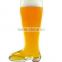 HOT SELLING FUNNY 1000ML GIANT BOOT SHAPED BEER GLASS MUG,BOOT GLASS,HAND MADE BEER GLASS