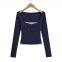 Blusa ajustada y adelgazante de dos piezas con mangas largas, con encaje vintage de estilo americano y bordada, hecha de tela sintética.