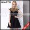 Factory price new arrival ladies diamond black 100% handmade ladies mini skirt long style dresses