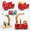 Top Sale Wooden Toy Fire Trucks OEM New Design Intelligent Toy DIY Trucks for Kids EZ5085