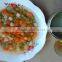 canned carrots with green peas