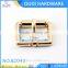 Lady shoe decoration accessories light gold shoe buckle with e coating customized metal buckle