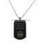 Black plated tag black plated steel pendant engravable