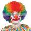 Multi Color Rainbow Clown Afro Adult Wig