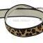 Newest leopard leather fancy belt for women with rhinestone buckle