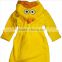 Wholesale Soft Cartoon Duck Hooded Fleece Bathrobe For Children
