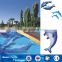 Dolphin mosaic pattern decorative floor tile for pools