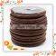 High quality fashion braided round leather rope/PU leather rope