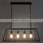 RH Loft Black Vintage style light Metal & Glass BOX lamp 4 head Edison Loft light