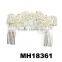decorative crystal pearl double metal hair combs hair clip womens