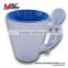 mug with spoon ceramic coffee mug cup custom logo ,ceramic tea mug