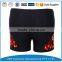 fire printing on boxer shorts for men cotton spandex oem/men swimwear