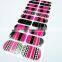 Custom newair fashion full cover print nail stickers decal 2D/3d nail wrap high quality leopard nail art design