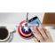 black white Captain America charger pad /wireless power bank charger