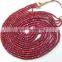 Natural Faceted Red Ruby Roundel Beads, Ruby Beads Strand
